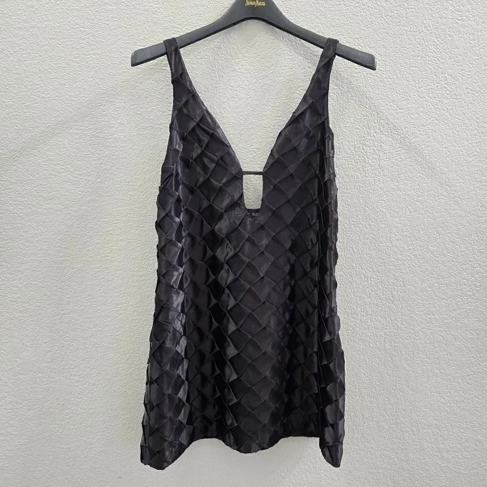 ZARA Mini tank dress with deep V-neck size L New